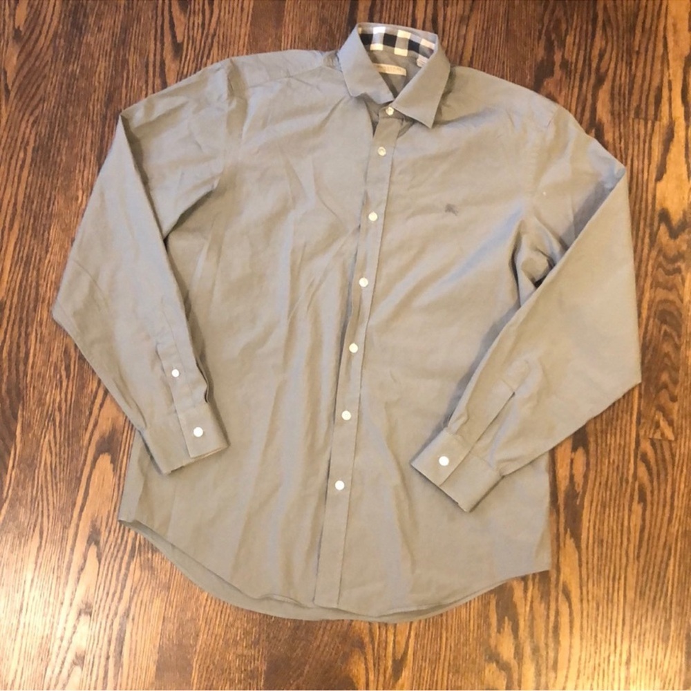 Burberry Gray Casual Button Down Shirt